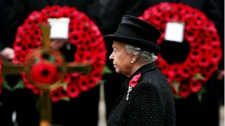 Queen leads Remembrance Day tributes at the Cenotaph [upl. by Ssilb]