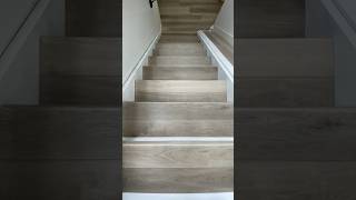 Custom vinyl stair tread installation  build diy shorts [upl. by Maclay7]