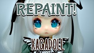 Repaint Xagadoll Crepes BJD FaceUp [upl. by Hootman]