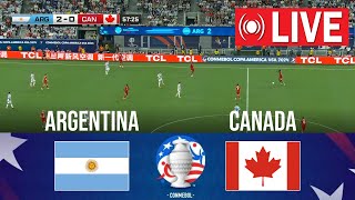 🔴 LIVE  Argentina vs Canada  Copa America 2024  SEMIFINAL  Full Match Streaming [upl. by Sessler]