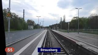 SBahn Berlin 2023 Linie S5  Führerstandsmitfahrt [upl. by Kovar63]