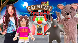 O RATO MALVADÃO DESAFIOU A BELINHA NO PARQUE DO IT A COISA NO ROBLOX  ESCAPE THE CARNIVAL [upl. by Valora498]