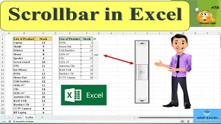 Scrollbar in Excel How to use Scrollbar in Excel Index Function in Excel [upl. by Anuahsat823]