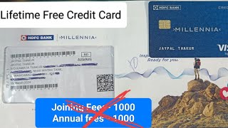 Lifetime Free Credit Card  HDFC Bank Millennia Credit Card Unboxing  Card To Card Apply [upl. by Hannahs]