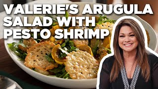 Valerie Bertinellis Arugula Salad with Delicata Squash and Pesto Shrimp  Food Network [upl. by Atterahs]