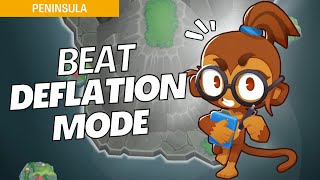 How to Beat Deflation Mode Easy on Peninsula  BTD6 Strategy [upl. by Mccormac808]