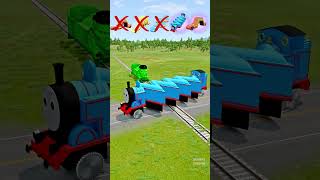 Big and Small McQueen Cars VS Train Who can win  BeamNGdrive [upl. by Aicram]