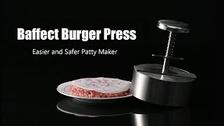 Best Burger Press  Baffect Adjustable Stainless Steel Burger Press Patty Maker [upl. by Silberman175]