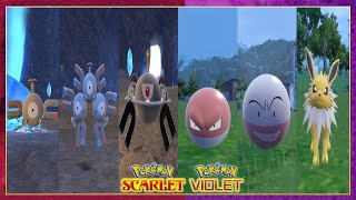 Pokemon Scarlet amp Violet MagnemiteMagnetonMagnezoneVoltorbElectrode amp Jolteon Locations [upl. by Toulon490]