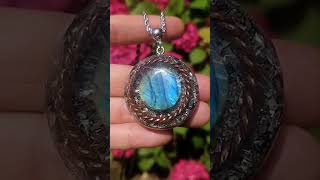 Orgonite pendant with Labradorite and Tensor Ring [upl. by Nnylak]