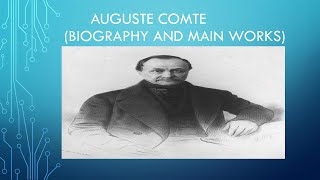 AUGUSTE COMTE  Biography and Main works [upl. by Sievert]