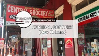 Central Grocery  Muffuletta Sandwich in New Orleans  Globemunchers [upl. by Kcirderfla]