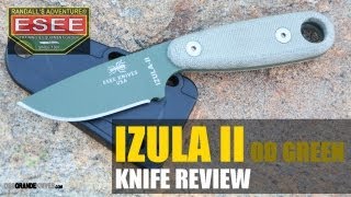 Esee Knives Izula II OD Green Knife Review  OsoGrandeKnives [upl. by Eppilihp]