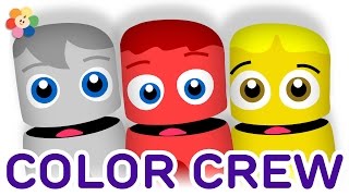 Color Collection 1 White Red Yellow  Learning Colors Lesson for Kids  Color Crew  BabyFirst [upl. by Mccreary]