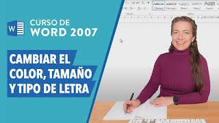 CURSO DE WORD 2007 Cómo cambiar el tamaño el color y el tipo de letra en Word [upl. by Arreip]