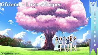 Nightcore  Gfriend  Love Whisper [upl. by Yelad]