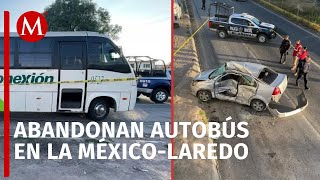 Abandonan autobús en la MéxicoLaredo tras protagonizar choque en el que murió un joven [upl. by Boyd]