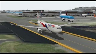 AIRBUS A330 300 MALAYSIA AIRLINES TAKE OFF FROM SCHIPHOL AIRPORT FS9 HD [upl. by Akins]