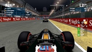 F1 2012 24th to 1st 100 race legend ai Petrov Singapore [upl. by Naleek]