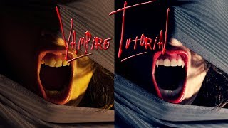 How to Retouch Teeth and Make Vampire Fangs Adobe Photoshop Tutorials CC Creative Cloud Photography [upl. by Enenej]