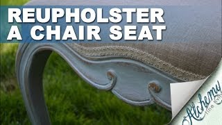 How to reupholster a chair seat [upl. by Anuaf]