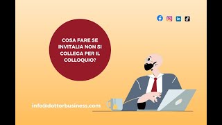 COSA FARE SE INVITALIA NON SI COLLEGA PER IL COLLOQUIO [upl. by Pero859]