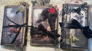 ❤️‍🔥SOLD❤️‍🔥 Three Spooky Halloween Brown Bag Journals [upl. by Noitsirhc]