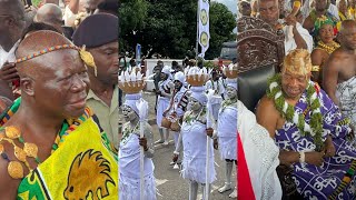 Otumfour Visits Ga Mantse At His Palace In Accra Watch This Beautiful Cultural Display [upl. by Eliott]