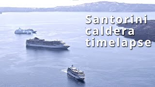 Cruise ships in the Santorini caldera [upl. by Starla]