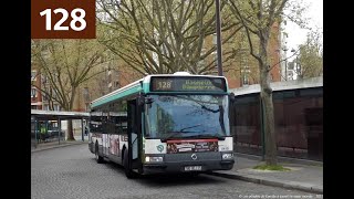 RATP  Timelapse ligne 128  Robinson RER  Porte dOrléans [upl. by Tolland]