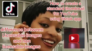 How to create a standard thumbnail for YouTube using tiktok app youtube tiktok thumbnail [upl. by Acirahs]