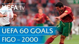 Luís Figo v England 2000 60 Great UEFA Goals [upl. by Currier]