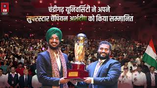 Arshdeep Singh Returns to Chandigarh University [upl. by Aihsemek]