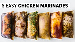 6 EASY CHICKEN MARINADES  amazing chicken breast recipe  freezer friendly meal prep [upl. by Aima]