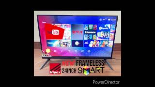 NEW 24INCH SMART FRAMELESS TV fullyloaded features uniquedesign festivalseason nipex ledtv [upl. by Eohce]