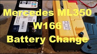 Mercedes ML350 W166 Main amp Auxiliary Batteries replacement Stuck in Park not shifting [upl. by Anolahs]