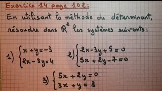 Systemes méthode du déterminant Equations et inéquations du premier degré najah en mathematiques [upl. by Angel]