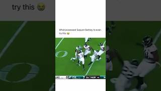 What possessed Saquon Barkley to even try this 😭 [upl. by Feirahs]