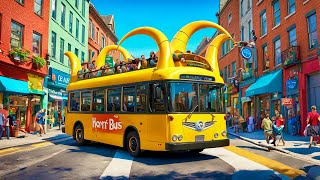 Wheels on the Bus  Nursery Rhymes  Kids Songs  Fun and Learning [upl. by Accalia652]