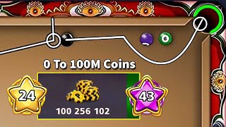 From Level 24 To 43 👉 0 To 100000000 Coins Pro 8 Ball Pool [upl. by Wooster466]