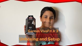 Garmin ViviFit Jr 3 Unboxing and Setup  Make kids more active [upl. by Kreis643]