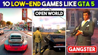 Top 10 Games Like GTA 5 For LowEnd PCs 😱  No Graphics Card  24 GB RAM 😍 HINDI [upl. by Lamdin]