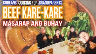 Cooking 18 Koreans cooking Beef KareKare for grandpa  Mukbang  Masarap ang buhay [upl. by Dougal]