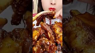 Chicken mukbang ribs eating friedribs food grilledribs eatingshow eatingsounds urfijawed [upl. by Larson]