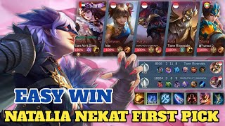 NATALIA FIRST PICK 😱 CARA COUNTER KELINCAHAN HANZO DAN SELENA  natalia gameplay 2024  MLBB [upl. by Fitting673]