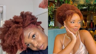 How I dye my 4C natural hair gingercopper NO BLEACH  SOUTH AFRICAN YOUTUBER [upl. by Annerol229]