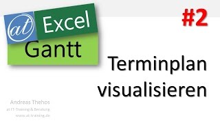 Excel  Projektplan in GanttAnsicht  Terminplan visualisieren  Teil 2 [upl. by Enyar]