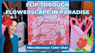 Adult Coloring Book Flipthrough  Flowerscape in Paradise Maggie Enterrios [upl. by Venditti672]