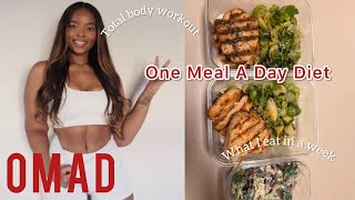 Weight Loss Diaries 7 days of the OMAD DIET What I eat in a week vlog [upl. by Nnylirehs625]