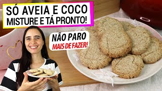 SÃ“ AVEIA E COCO E TÃ PRONTO LANCHE SAUDÃVEL PERFEITO NUNCA MAIS COMPRE NO MERCADO [upl. by Aysa774]